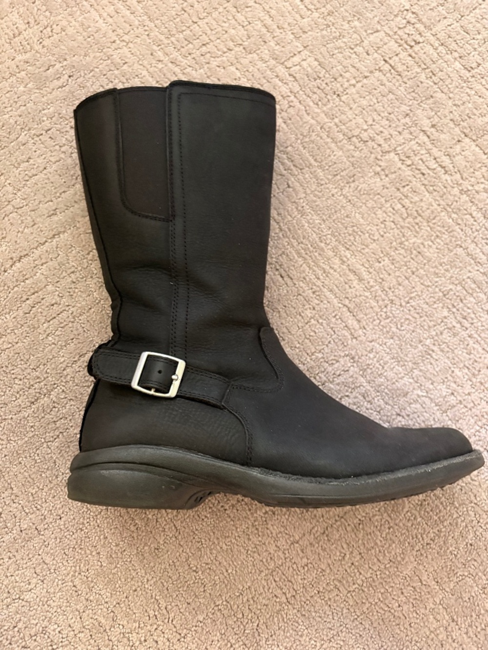 Merrell Black Buckle Boots mid to knee length Size 8